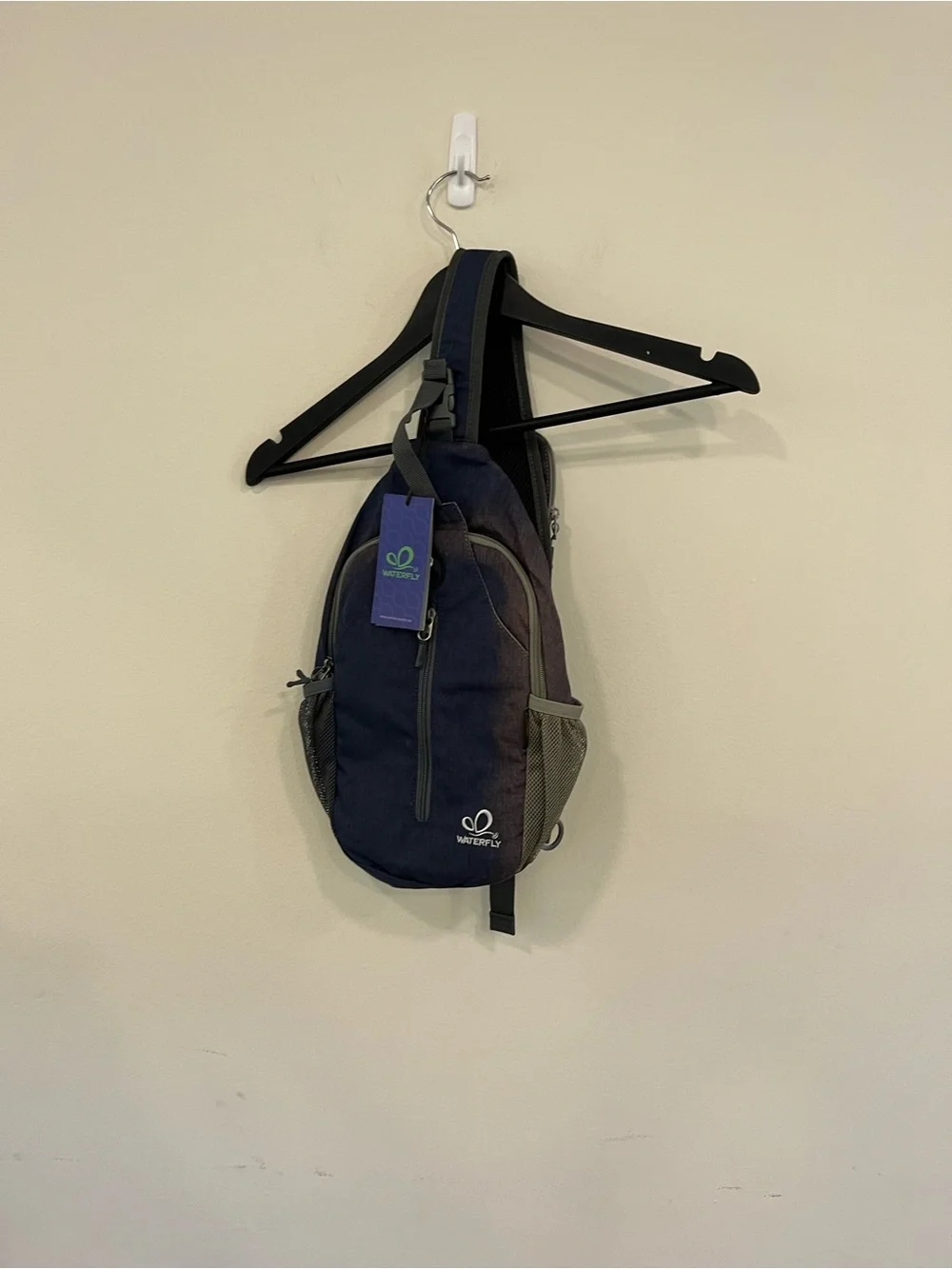 Water fly Sling Backpack with Olive Accents new